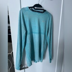 Nike Dri-Fit Men's Teal Long Sleeve Shirt
